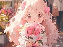 捧花女孩