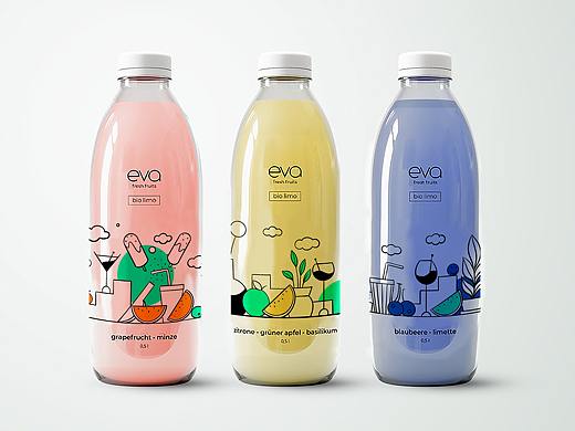 饮品-插画包装设计