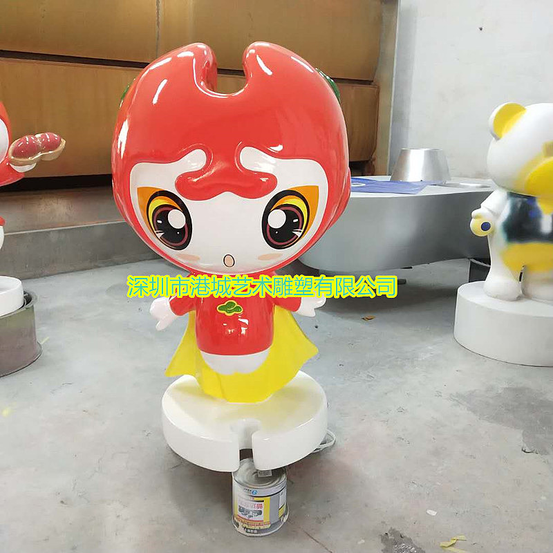 观光度假区IP吉祥物玻璃钢卡通花生娃娃人偶形象雕塑（图ZMjMwMTM4MjA4） - 雕塑 - 站酷设计师深圳港城雕塑原创素材 - 站酷ZCOOL