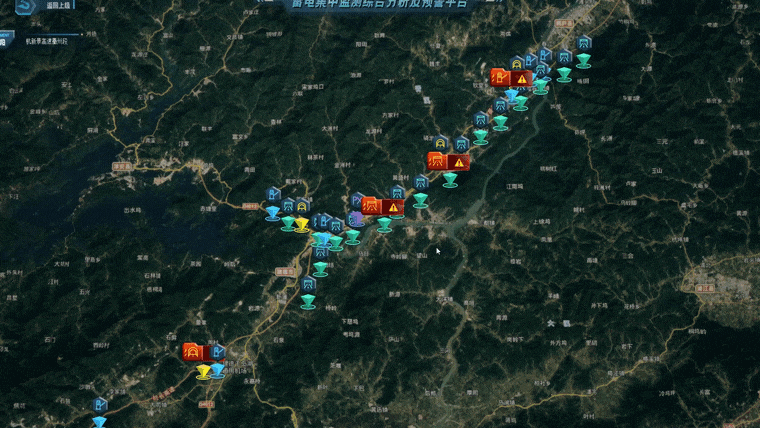 雷电集中监测三维可视化平台