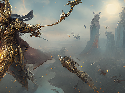 #站酷梦笔#勇斗恶魔的英雄（个人主页-ZNjQ1Mzc0NzY=） - AI作品 - 站酷设计师翊悬原创素材 - 站酷ZCOOL