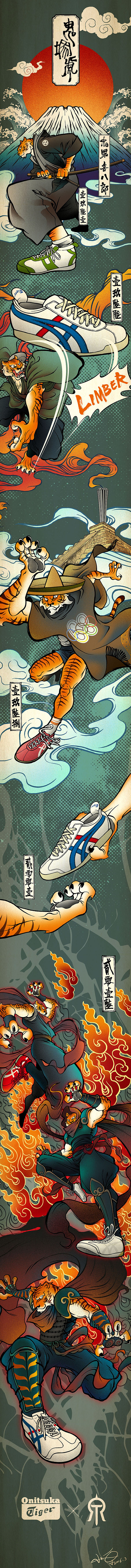 2016 鬼塚虎50周年系列插图（图ZNDYxODUyMjg=） - 商业插画 - 站酷设计师小泉原创素材 - 站酷ZCOOL