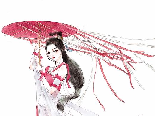水彩古风人物