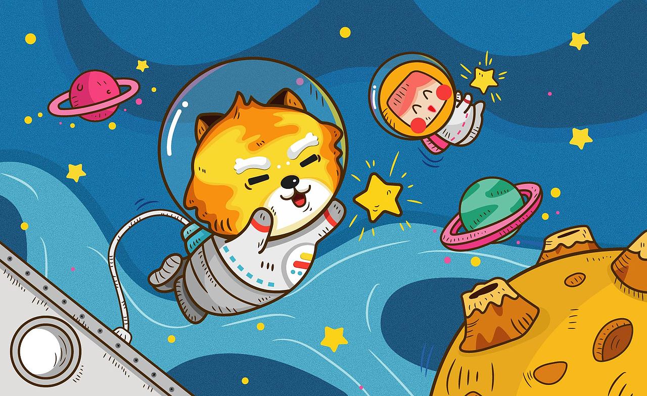 太空 場景插畫（圖ZMTUwNzA5Mjg0） - 創(chuàng)作習(xí)作 - 站酷設(shè)計師王瞎話原創(chuàng)素材 - 站酷ZCOOL