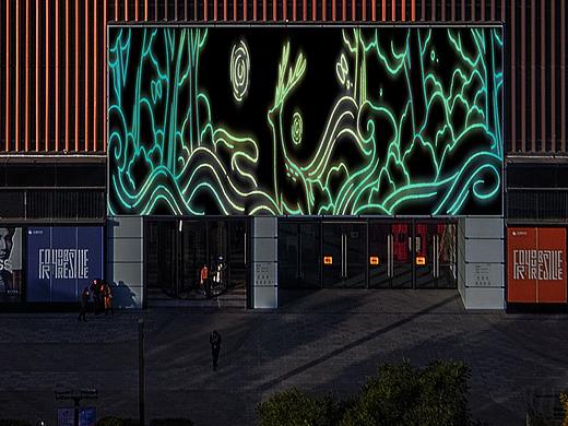 商业体外立面建筑墙体亮化灯饰画专业制作施工一条龙