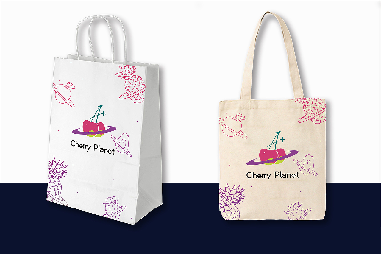 樱桃星球Cherry Planet | 水果店品牌视觉形象VI设计（图ZMTY1NDk5MTY4） - 品牌 - 站酷设计师TG靖涛原创素材 - 站酷ZCOOL
