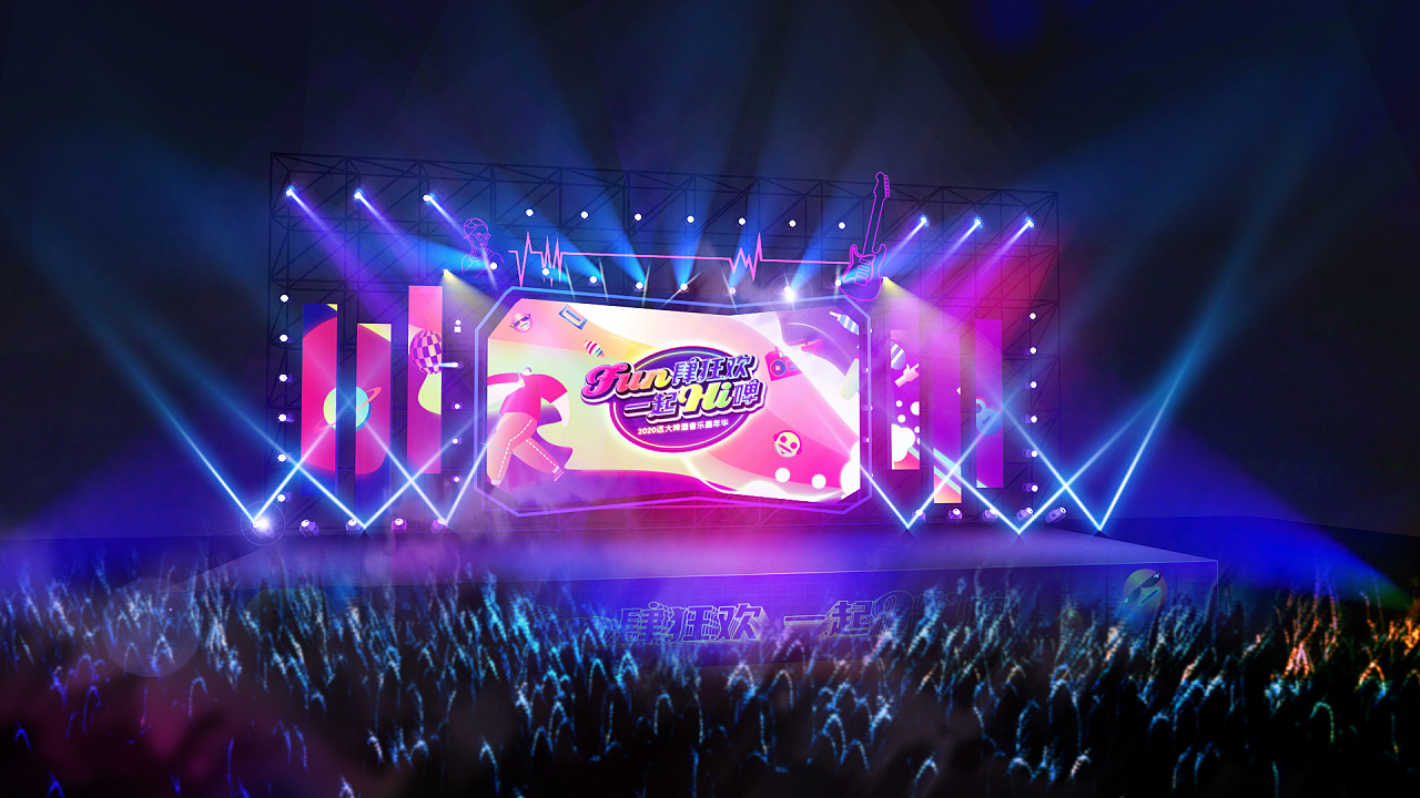 音乐会|三维|场景|大白酱子 - 原创作品 - 站酷 (zcool)