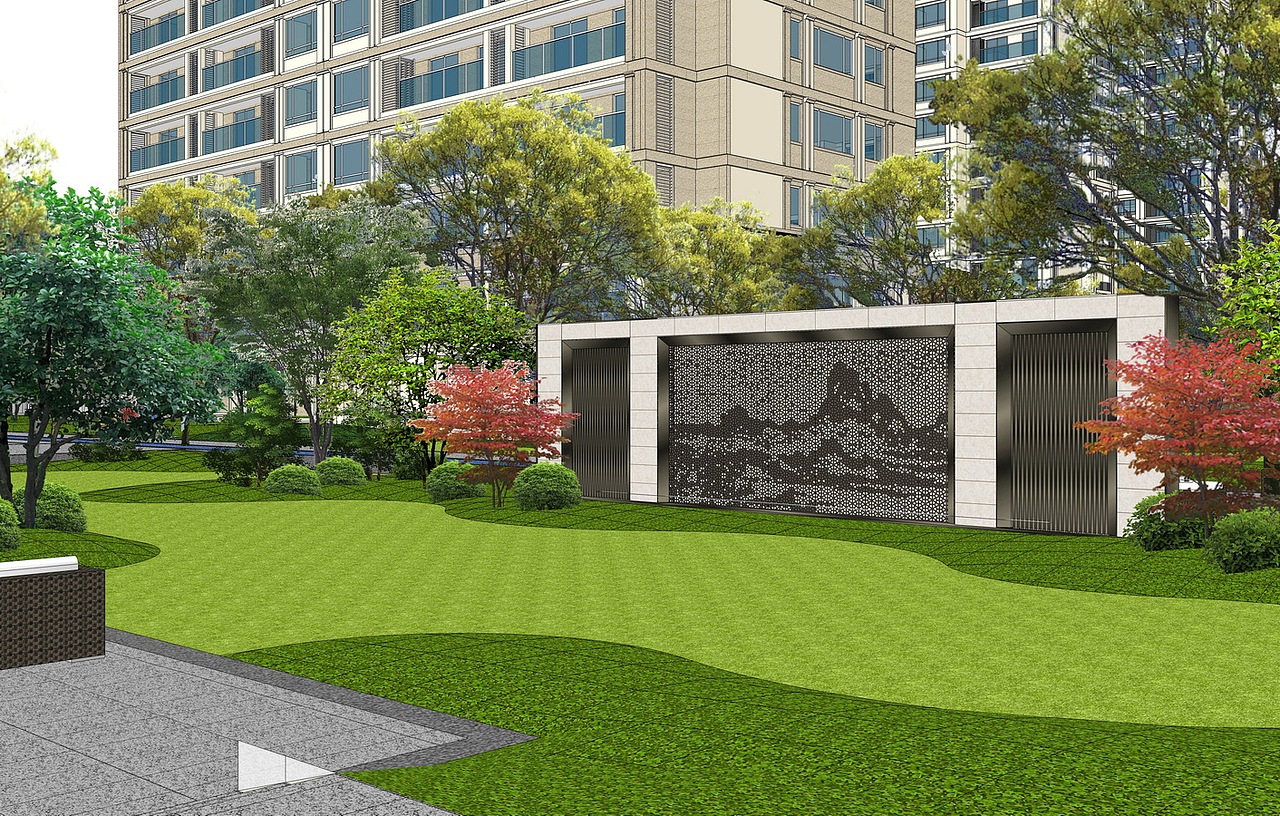 岱山壹号大区景观SU模型下载