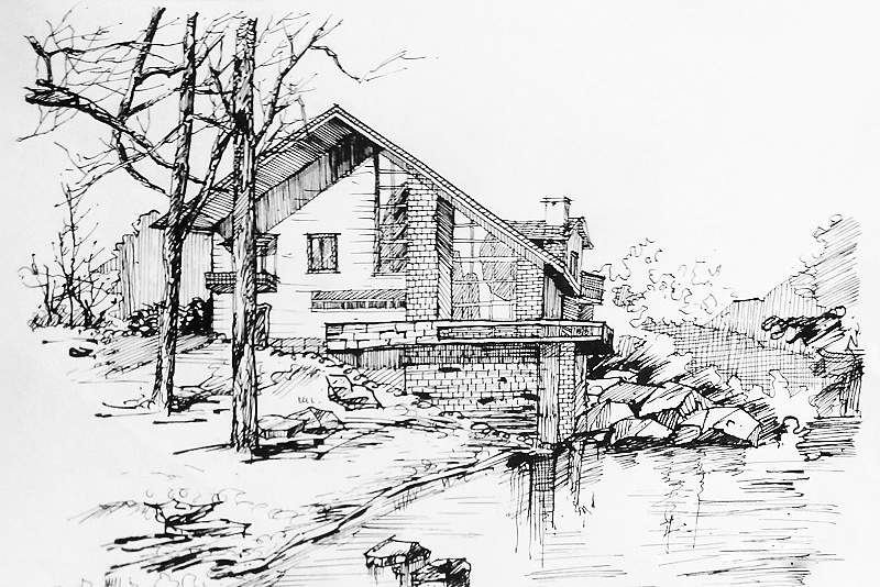 景观建筑类手绘临摹