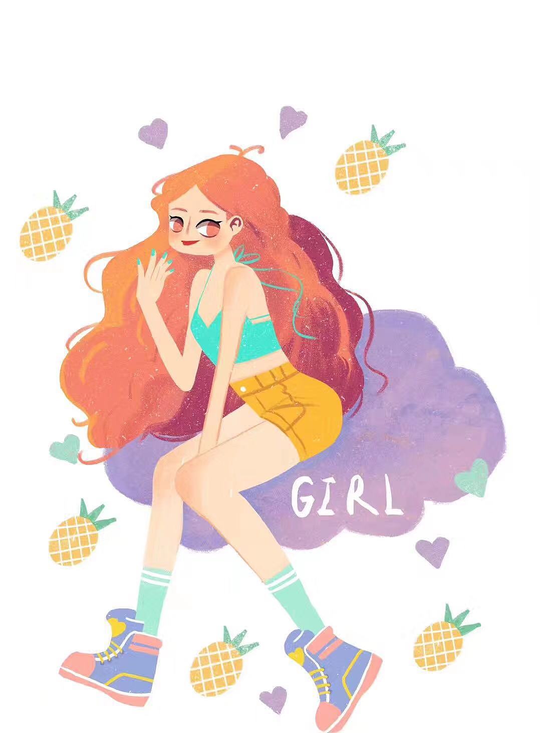 少女风格插画练习