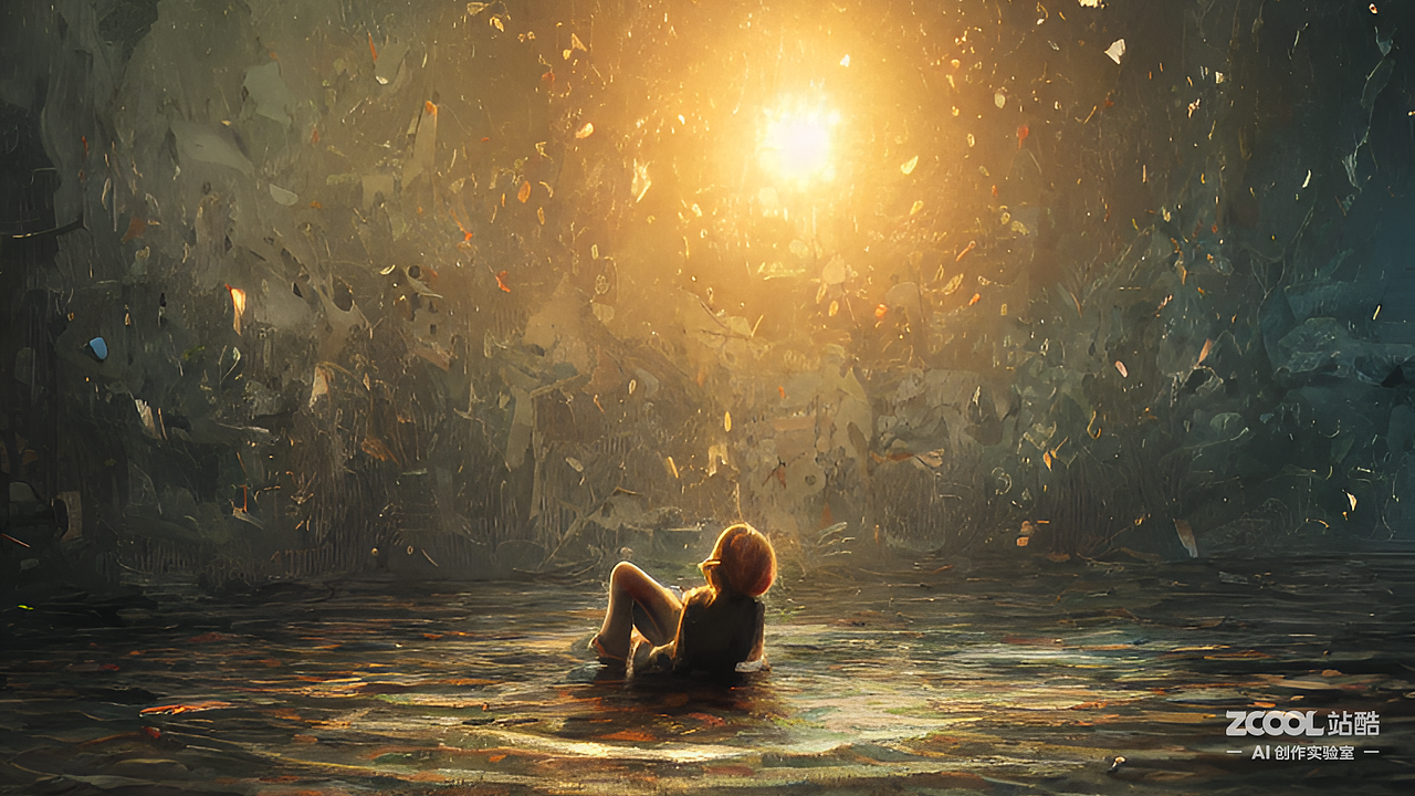 #AI创作实验室#谁的故事灼伤了我的双眼，让泪轻溅纸笺（图ZMzIzOTI4NDEy） - AI作品 - 站酷设计师aZSJwz原创素材 - 站酷ZCOOL