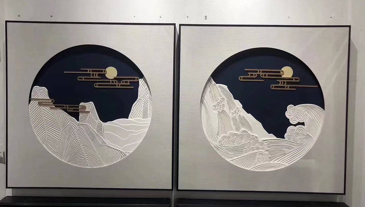 艺术灯 抽象装饰画 定制装饰画 装饰画壁画