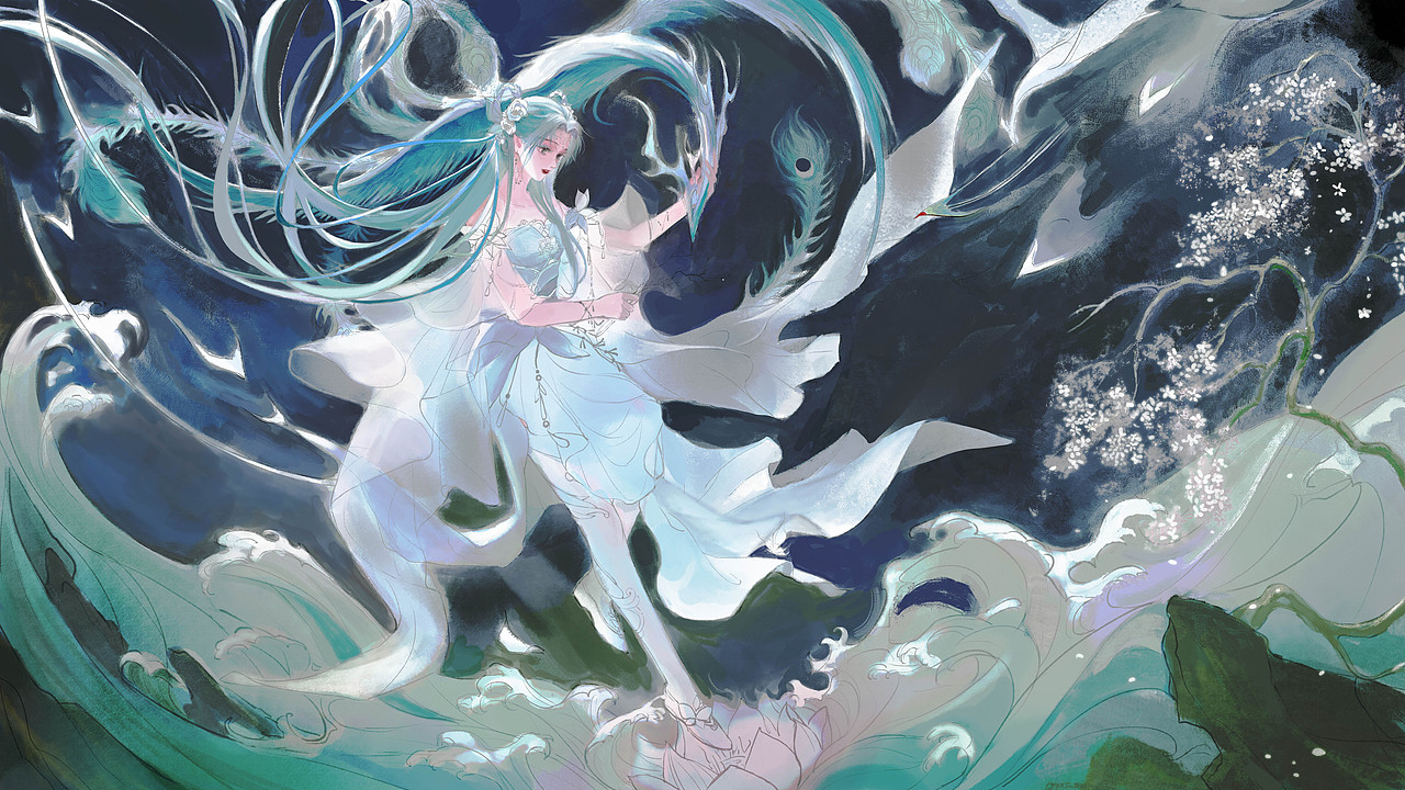 【古风横插绘画过程】唐舞桐约稿