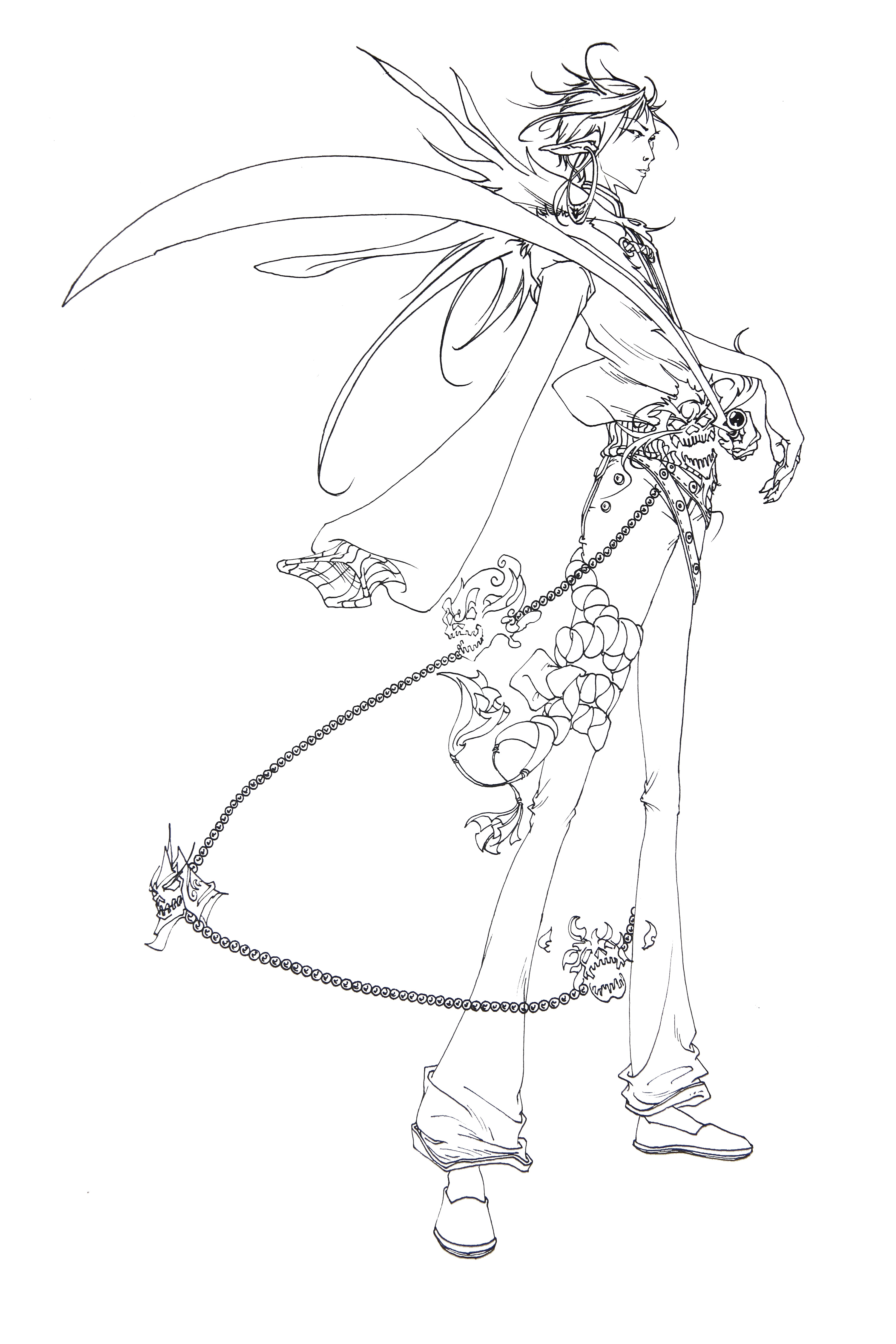 动漫人设原创线稿