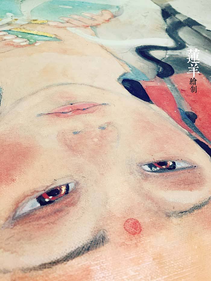 【新岩彩】立粉贴金！油画布上的水墨味儿（图ZMjkzNTM4NjQ=） - 绘画 - 站酷设计师莲羊原创素材 - 站酷ZCOOL