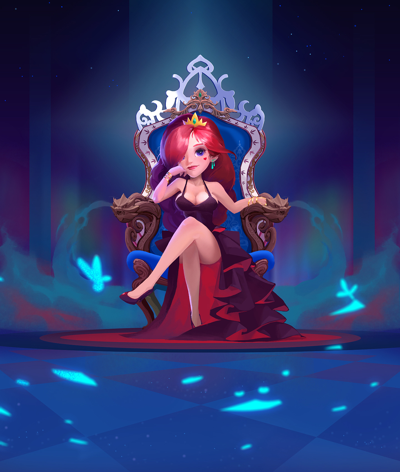 女王哦|插画|游戏原画|江小圆不圆_原创作品-站酷(zcool)