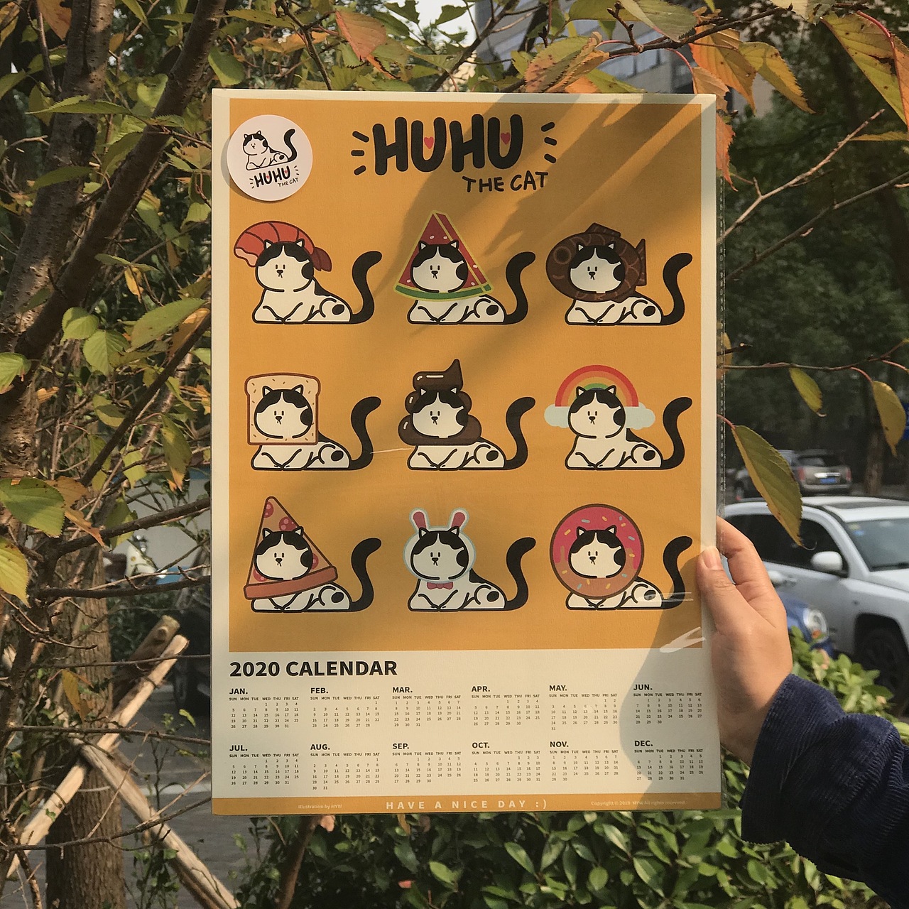 HUHU THE CAT 2020 CALENDAR（图ZMTg3MzU4MjQ0） - 创作习作 - 站酷设计师抹茶拿铁好喝原创素材 - 站酷ZCOOL