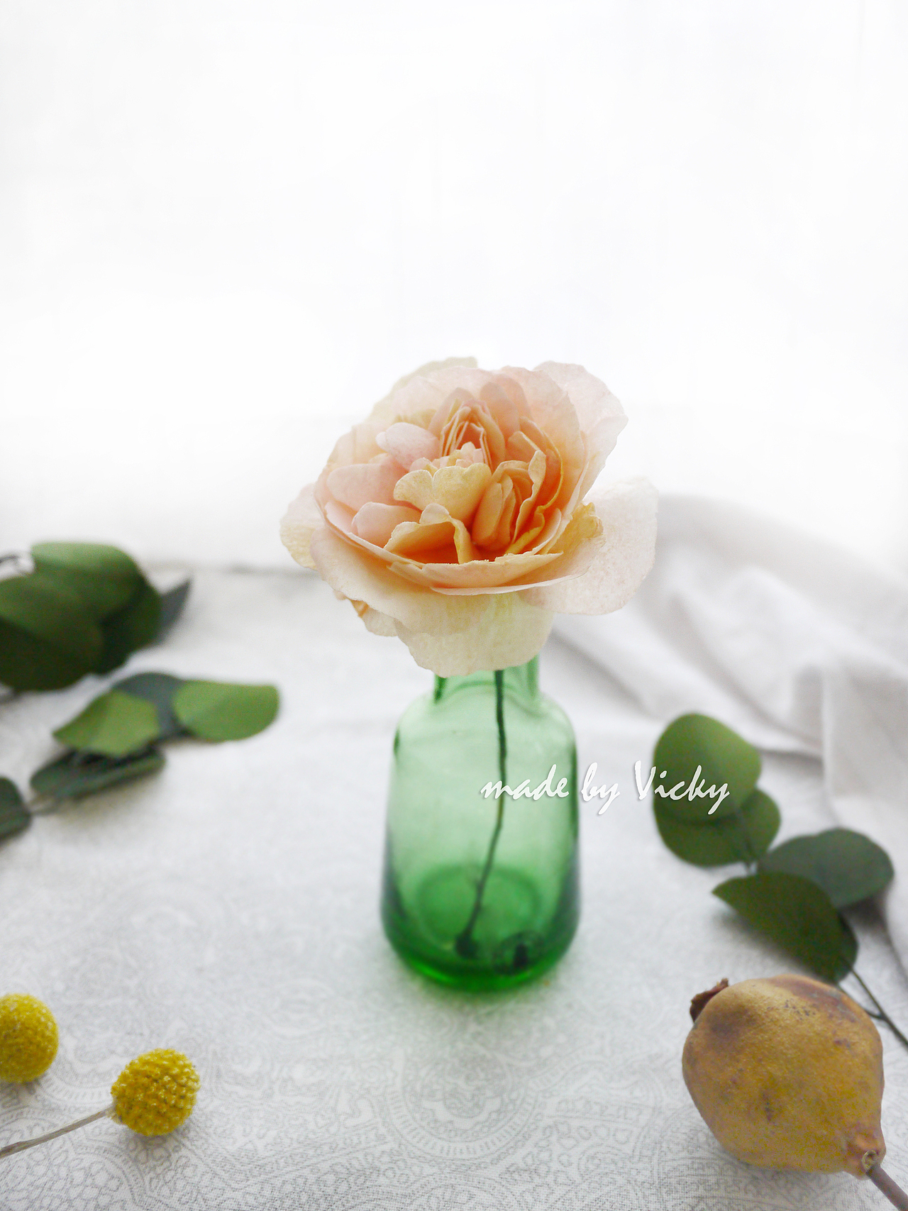 糯米纸花插个花盒，可以吃的花哦（图ZMTUxOTEzMjk2） - 其他手工艺 - 站酷设计师小麦子vicky原创素材 - 站酷ZCOOL