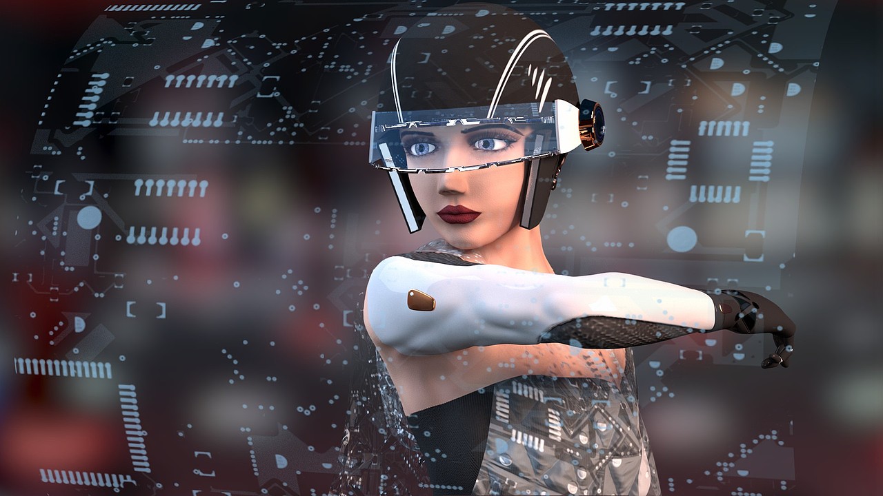 赛博风格3D女角色雕刻02