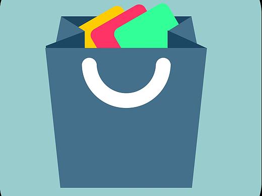iOS系统商店类App启动图标设计