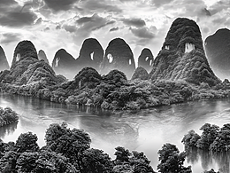 #站酷梦笔#桂林山水，人物肖像，幻想，优雅的，铅笔画