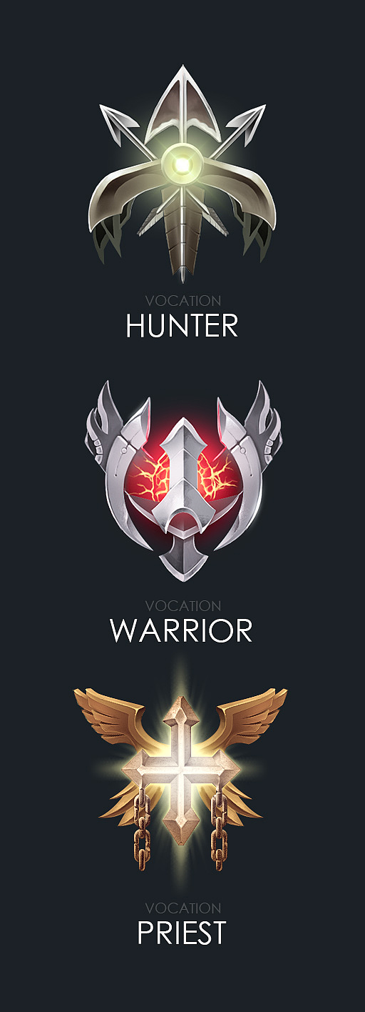 一组职业图标设计|ui|游戏ui|摄迹狮raymond - 原创作品 - 站酷