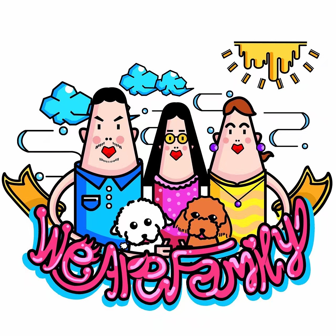 《We are family》（图ZNjAyMjY3MzI=） - 创作习作 - 站酷设计师lizyrang原创素材 - 站酷ZCOOL