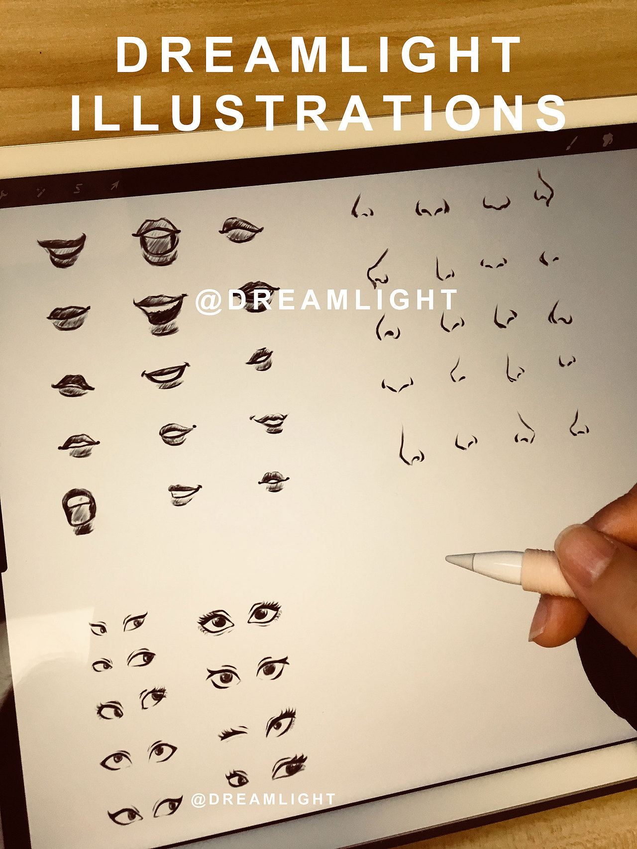 几种眼睛嘴巴鼻子的画法