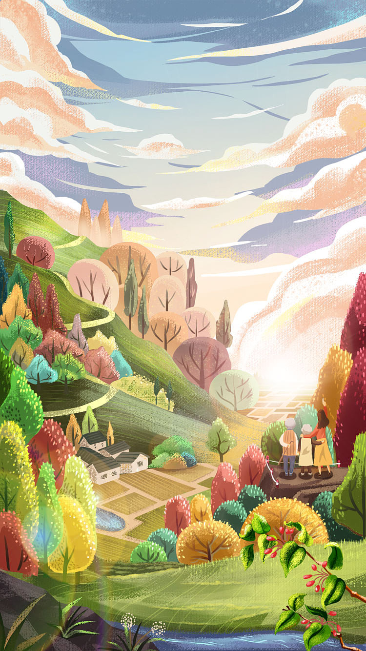 重陽節(jié)快樂（圖ZMTMxOTA1MjIw） - 商業(yè)插畫 - 站酷設(shè)計(jì)師綠田小小生原創(chuàng)素材 - 站酷ZCOOL