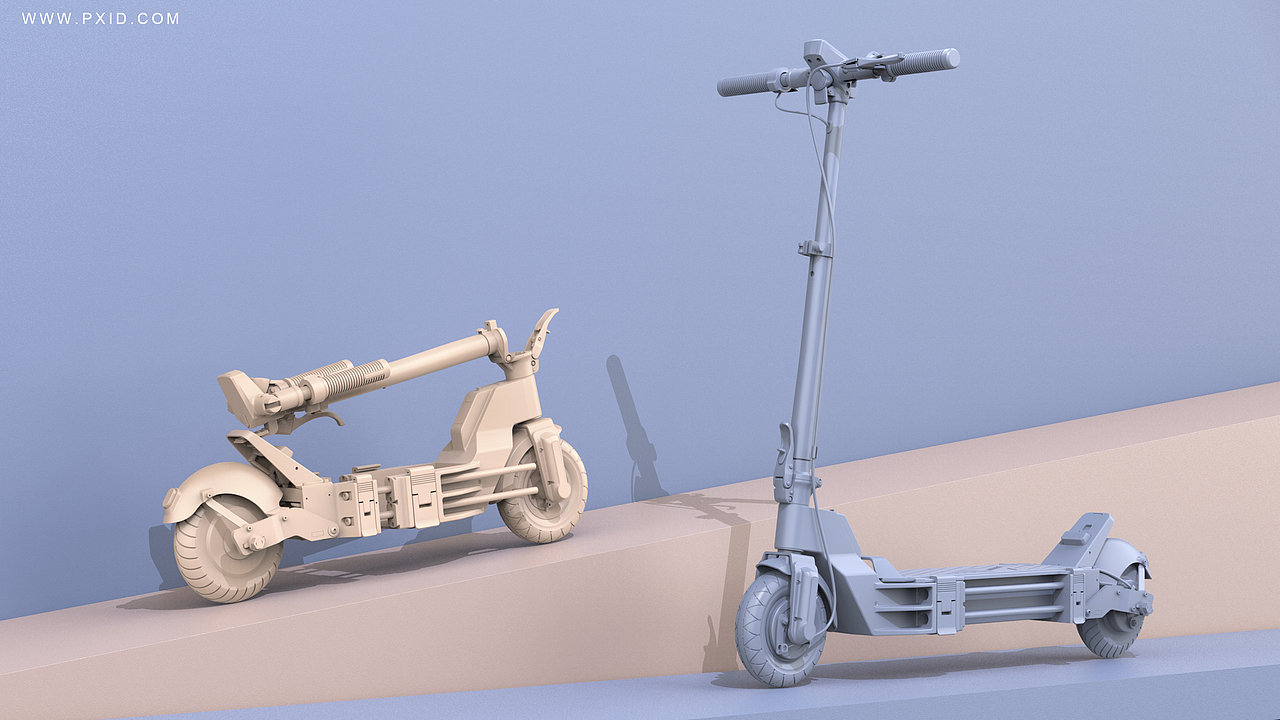 H1电动滑板车设计-PXID工业设计