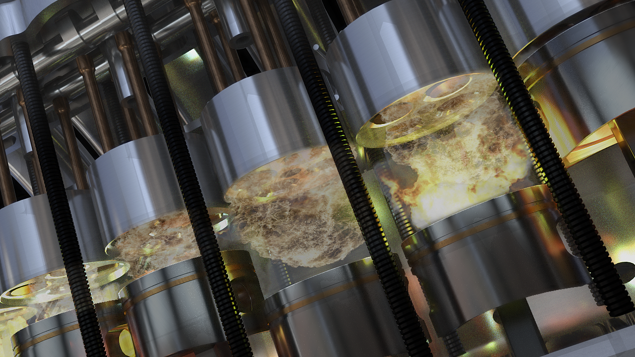 【C4D+TFD插件+OC渲染器】V12汽车发动机动画烟火特效(图ZMTk1NTk0ODA4) - 机械/交通 - 站酷设计师sunskyr原创素材 - 站酷ZCOOL