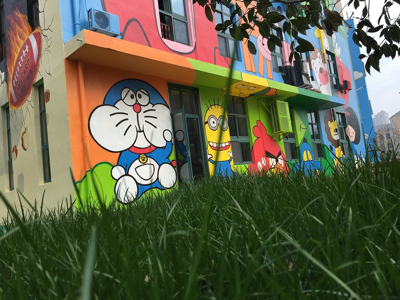 新空间墙绘艺术装饰, 墙绘学校 彩绘幼儿园