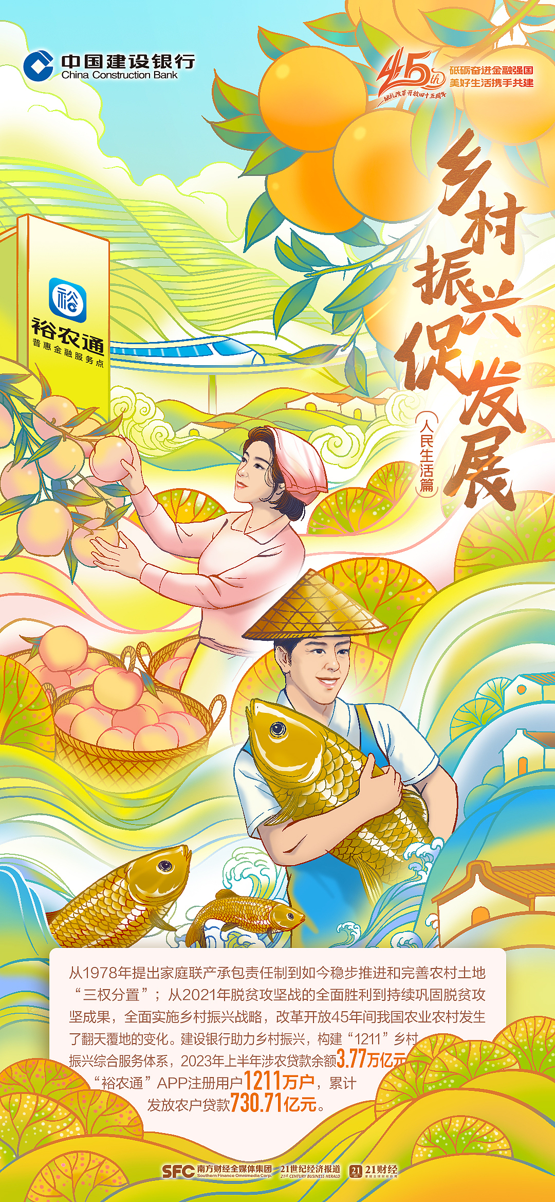 改革开放献礼海报X建设银行X南方财经（图ZMzU4OTI2ODAw） - 商业插画 - 站酷设计师吉里原创素材 - 站酷ZCOOL