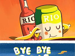 为RIO鸡尾酒创作的系列小漫画