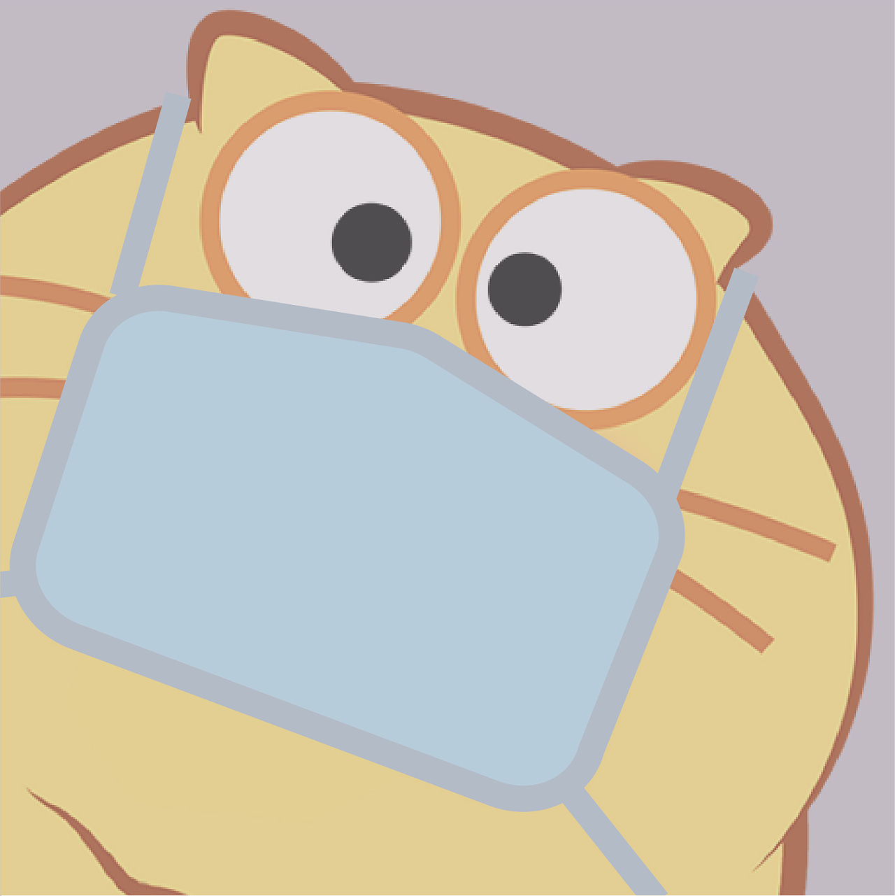 戴口罩的开心猫【头像】~|动漫|网络表情|蛋黄猫 - 原创作品 - 站酷 (ZCOOL)