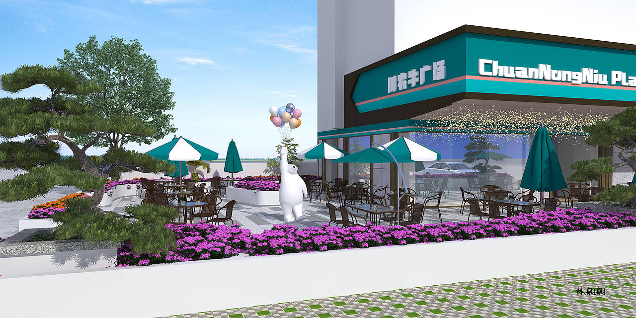 室外露台餐厅|日夜景表现