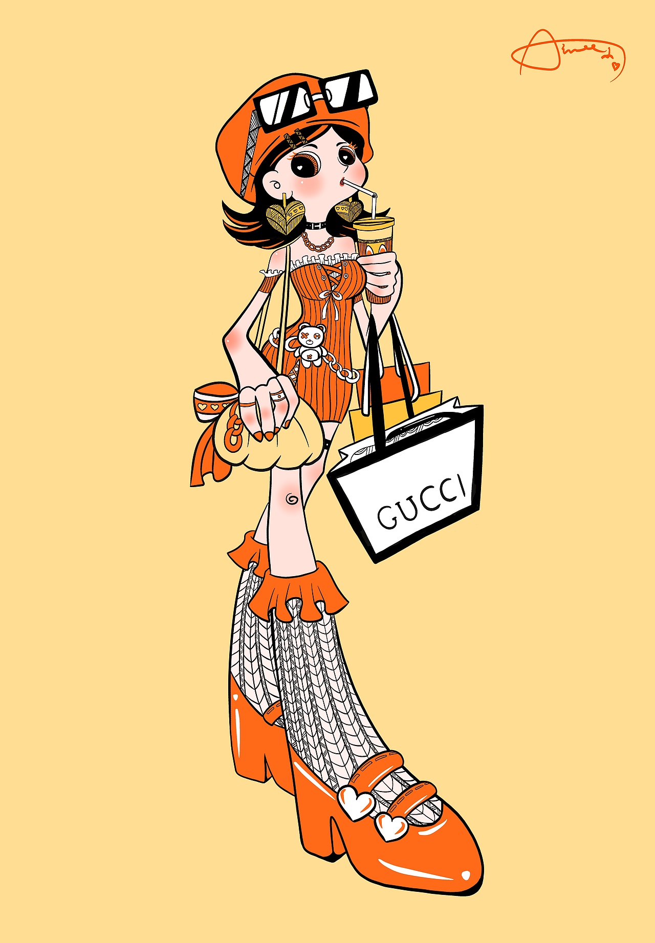 APP女郎IP形象设计