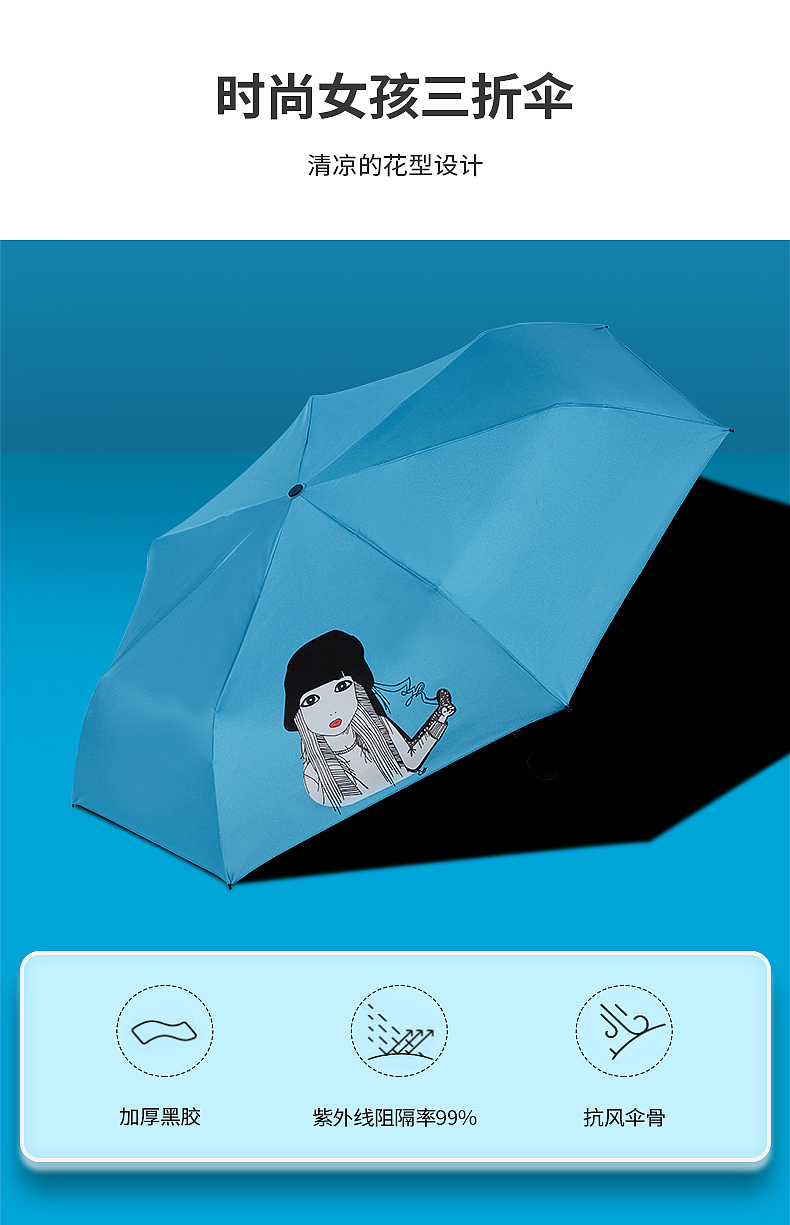 折叠雨伞详情（图ZMjcwMDAyNDg4） - 电商 - 站酷设计师十二月二十一原创素材 - 站酷ZCOOL