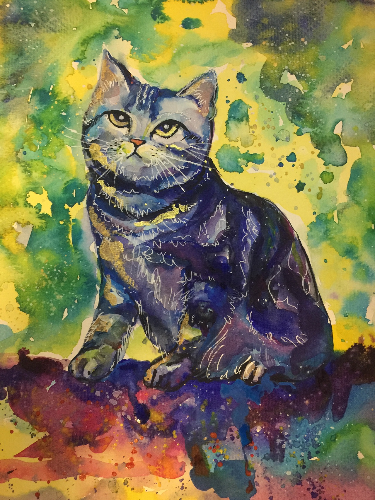 水彩,色粉,油画棒临摹