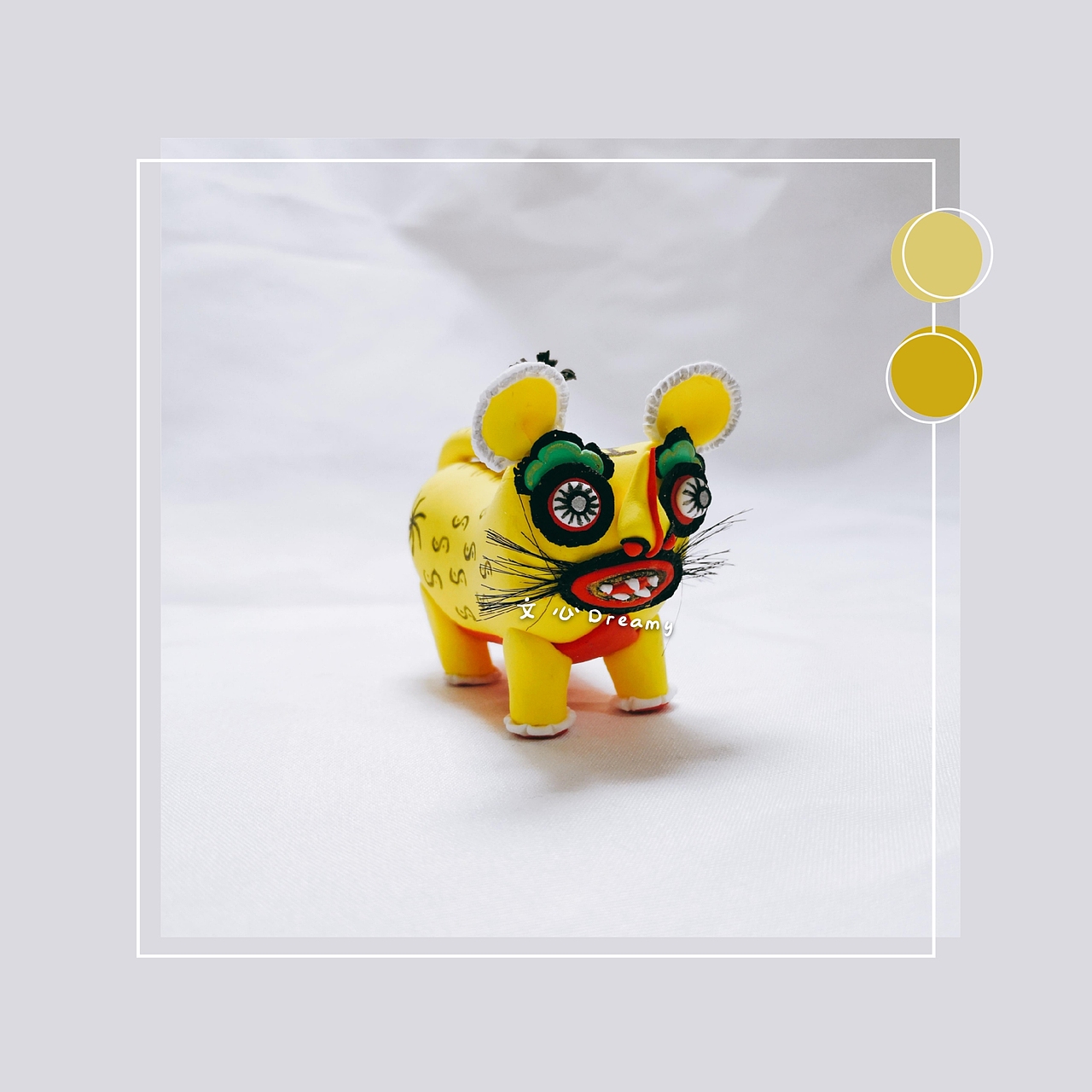 【粘土手工】一只"布老虎"