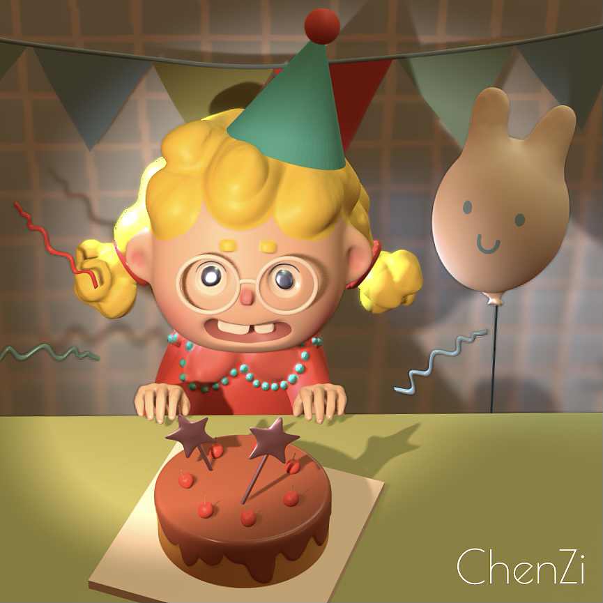 缺牙妹过生日（图ZMjQ2NDA4MTg4） - 人物/生物 - 站酷设计师甜辰子原创素材 - 站酷ZCOOL