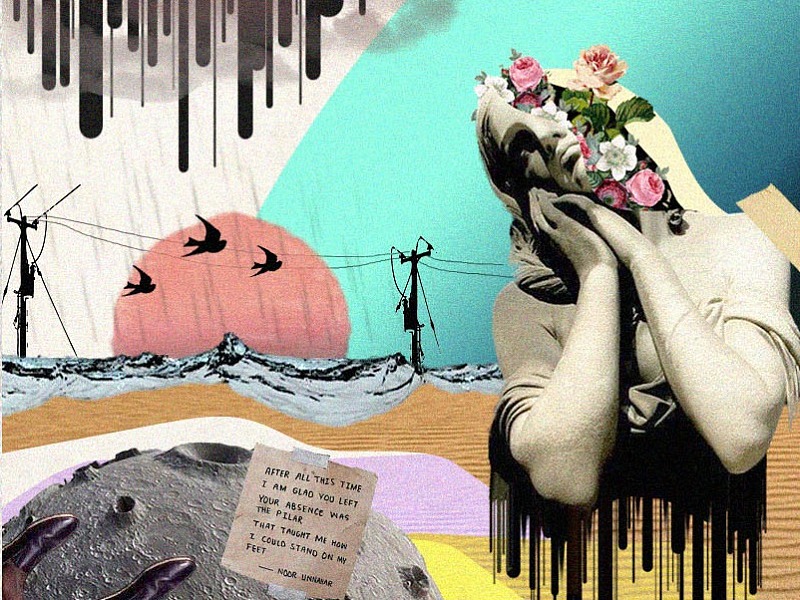 拼贴练习ps蒸汽波海报