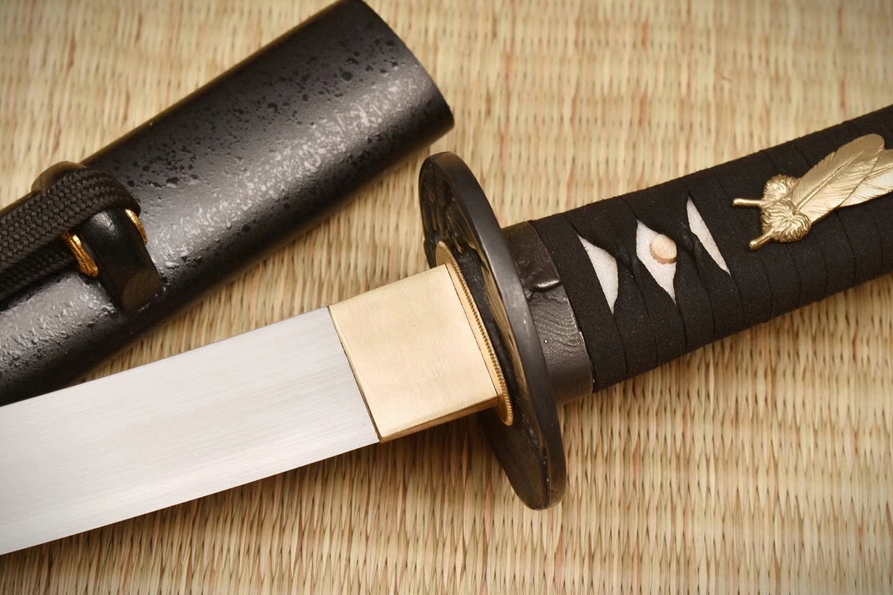 日式装具 沙雕老鹰拵 武士真打系列 刃材1065钢_和风堂美术刀剑-站酷