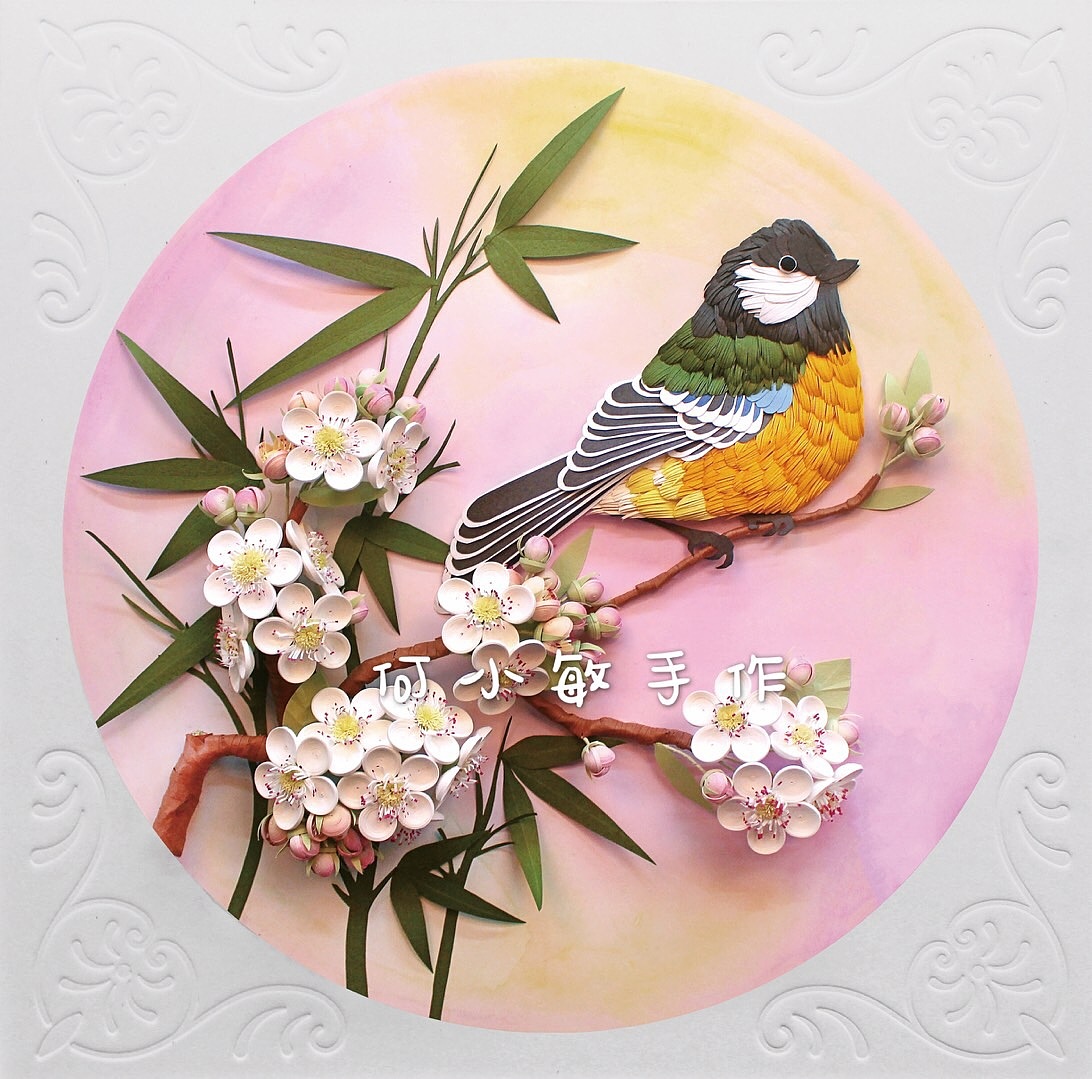 衍纸 手工 鸟语花香（图ZMTIyMDU1MzE2） - 工艺品设计 - 站酷设计师何小敏原创素材 - 站酷ZCOOL