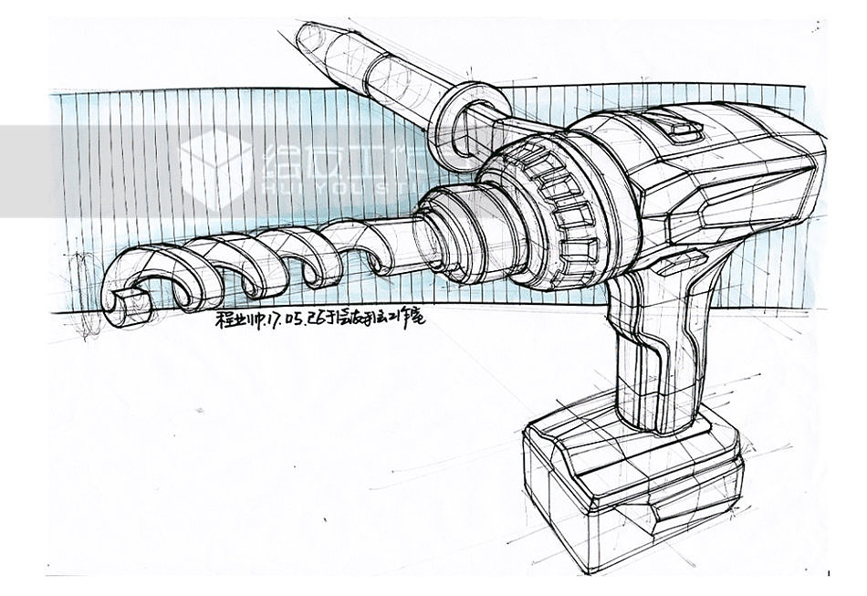 程业帅电动工具产品手绘合集 （工业设计手绘）（图ZMTI4MDUwMzQw） - 其他工业/产品 - 站酷设计师程业帅原创素材 - 站酷ZCOOL