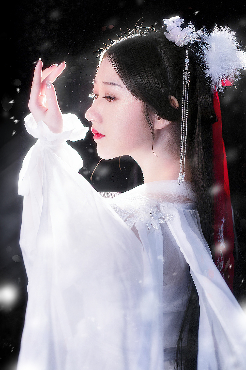 「白夜」客片逆光汉服神明少女