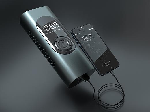 详情页 I 汽车充气泵Ⅲ I C4D