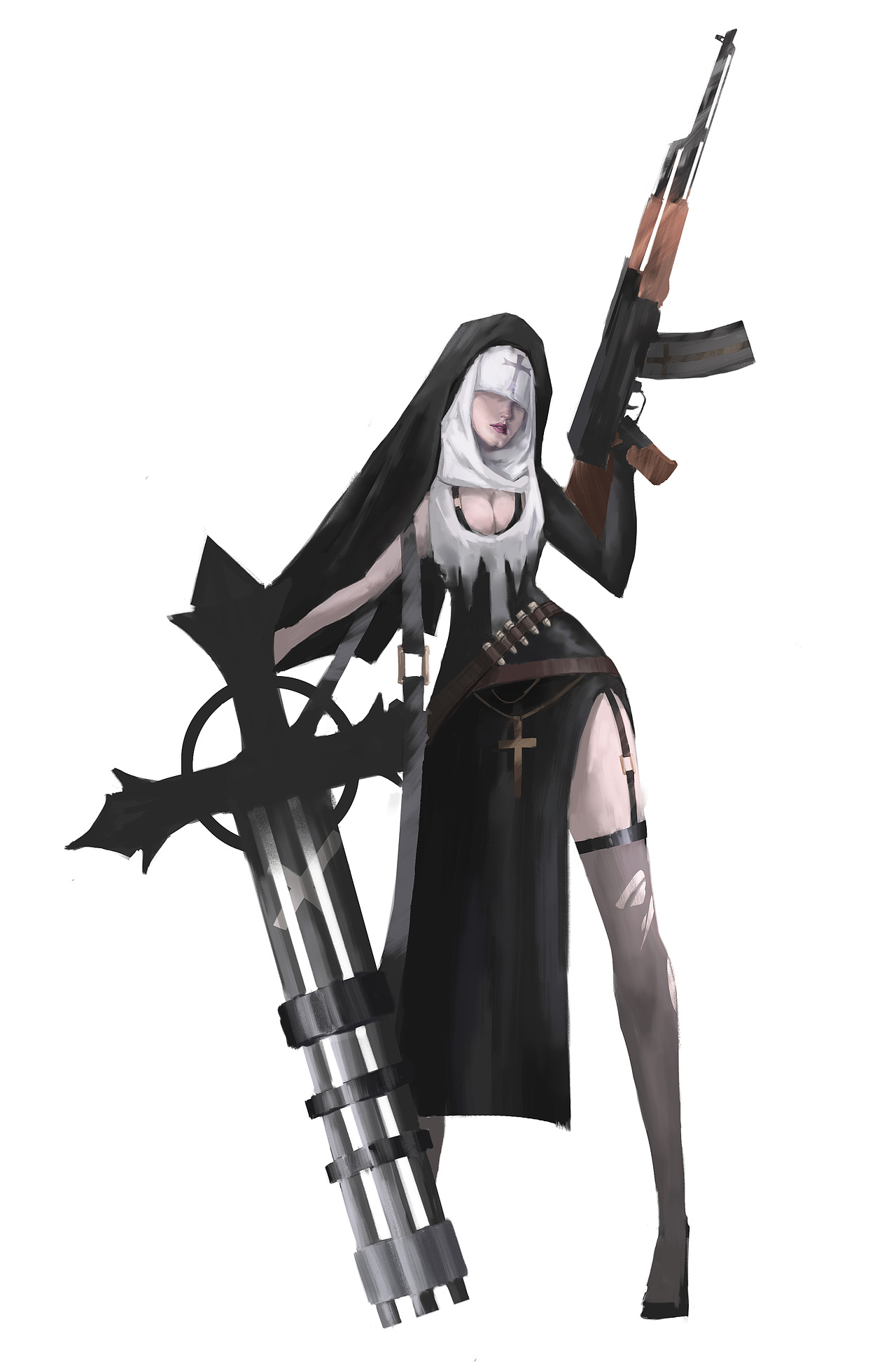 暴力修女|插画|游戏原画|亦政亦邪_原创作品-站酷zcool