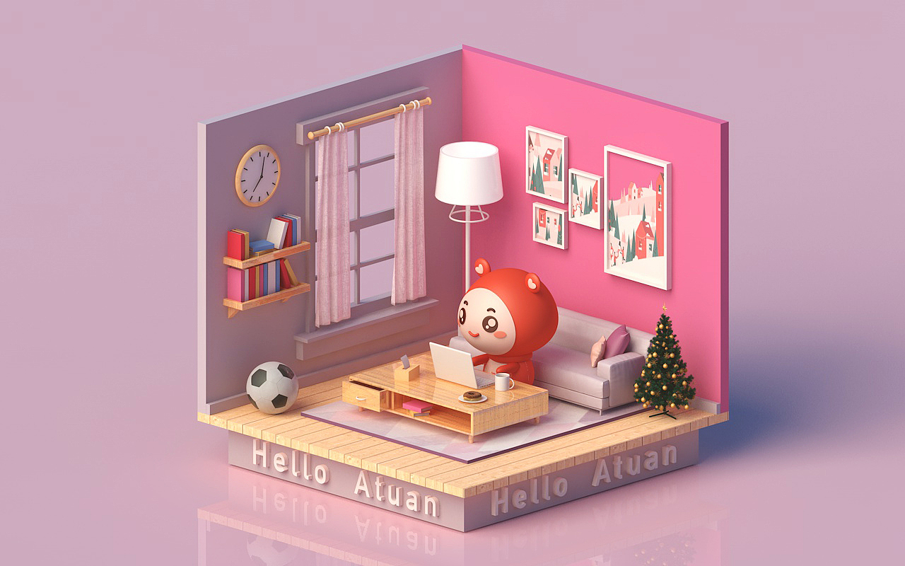 阿团的加班日常，佛系撸图～（图ZMjM0NzQyMzgw） - 其他三维 - 站酷设计师大大阳光不会老原创素材 - 站酷ZCOOL