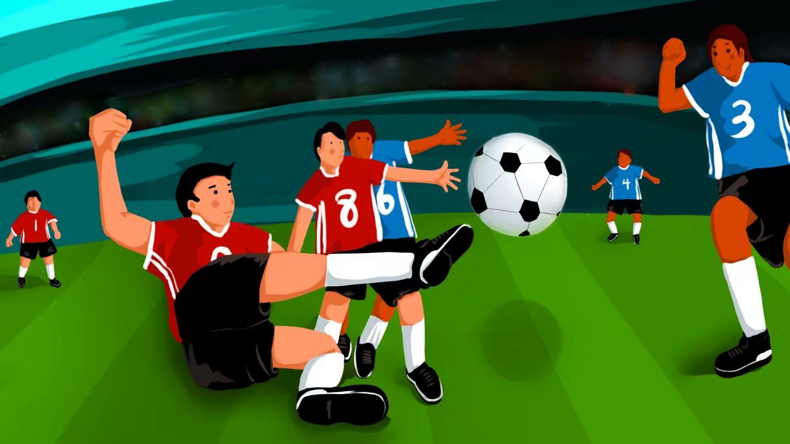 足球卡通运动人物图片素材-编号03861462-图行天下